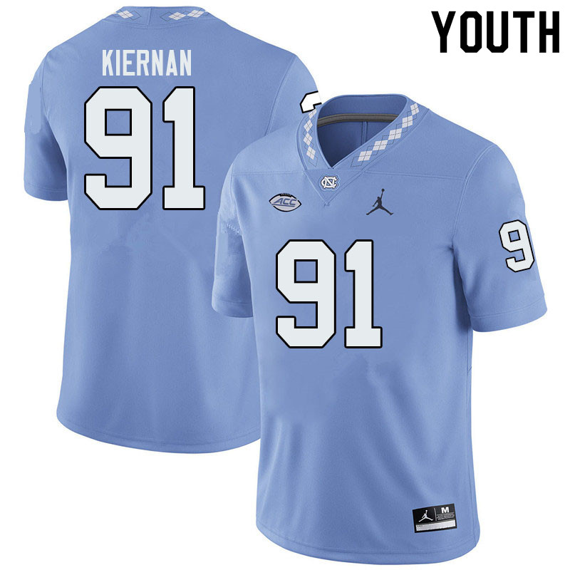 Jordan Brand Youth #91 Ben Kiernan North Carolina Tar Heels College Football Jerseys Sale-Blue